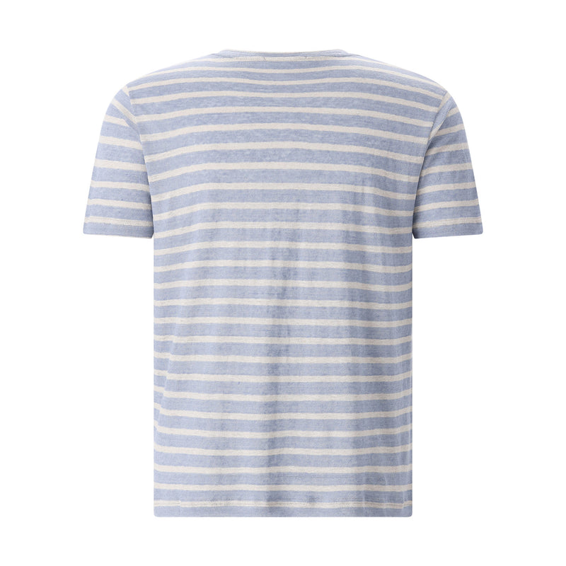 Stefan Brandt Gestreiftes T-Shirt Enno aus Leinen Herren