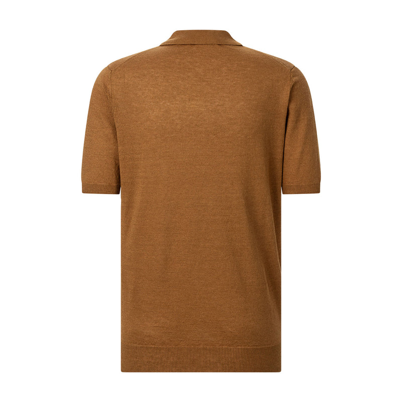 Poloshirt aus Baumwolle & Leinen 56 / Orange