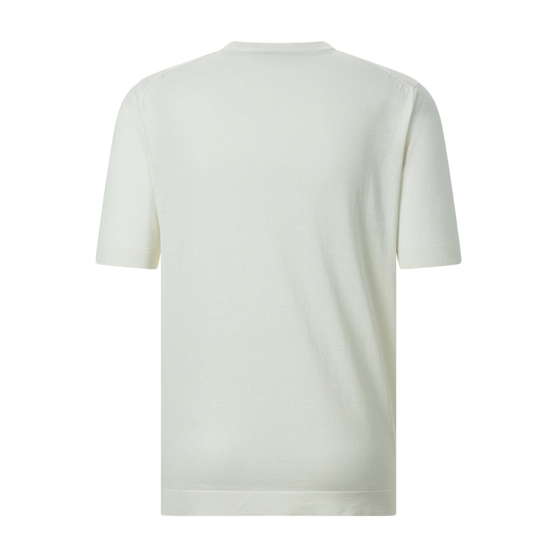 T-Shirt aus Crêpe-Baumwolle 56 / Creme