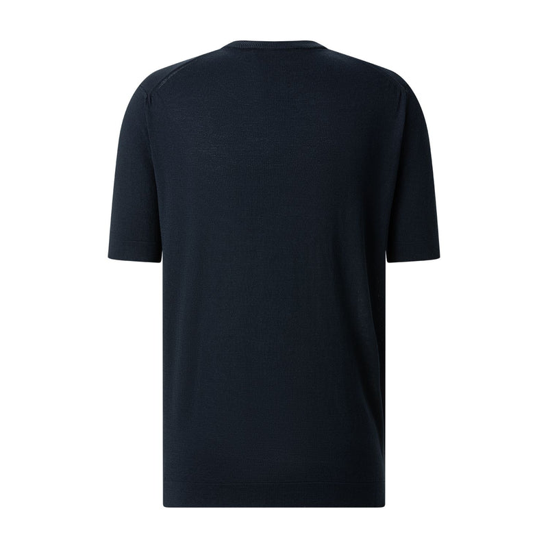 T-Shirt aus Crêpe-Baumwolle 56 / Navy