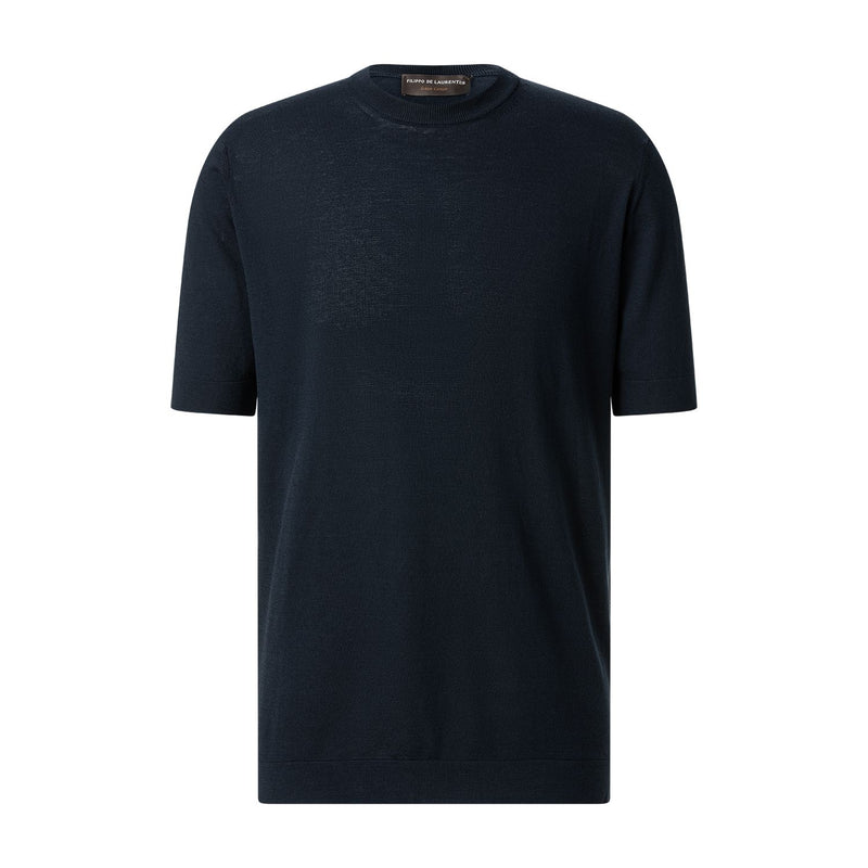T-Shirt aus Crêpe-Baumwolle 56 / Navy