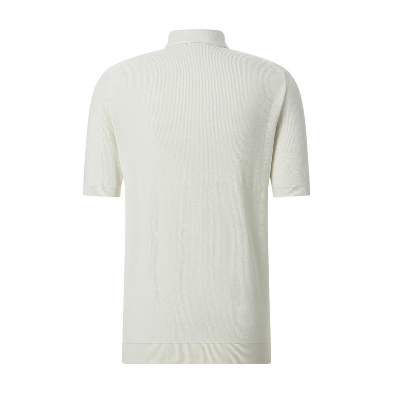Poloshirt aus Crêpe-Baumwolle 56 / Creme