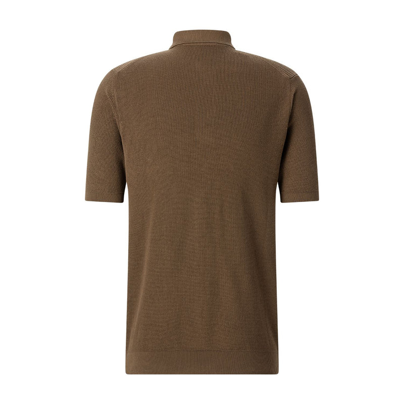 Poloshirt aus Crêpe-Baumwolle 56 / Braun