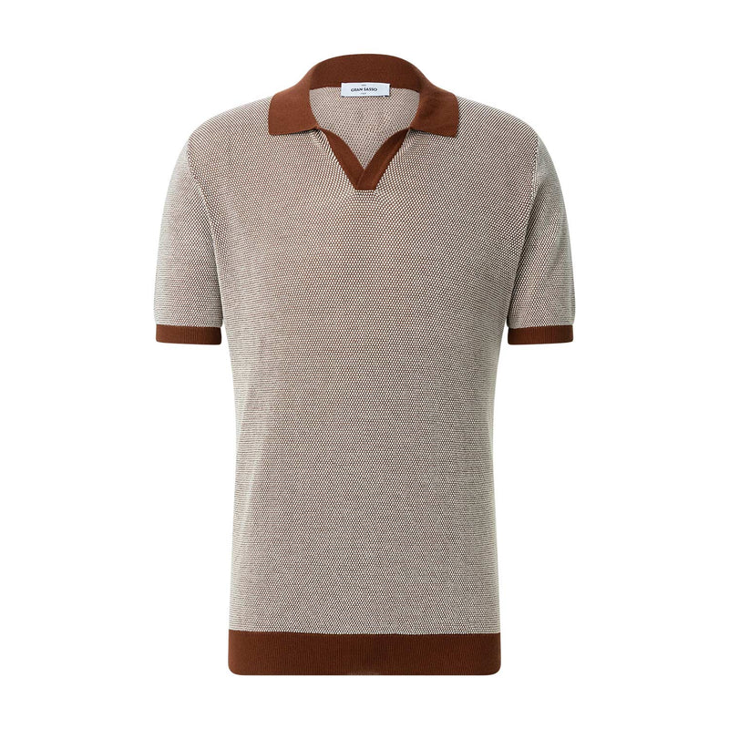 Poloshirt aus Baumwollstrick 56 / Braun