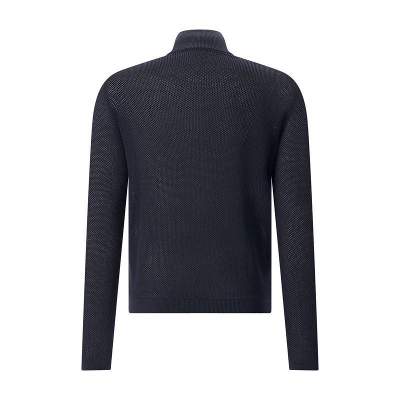 Jacke aus Lochstrick XXL / Navy