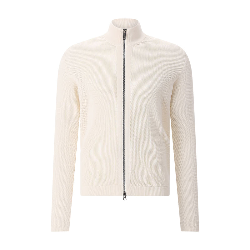 Jacke aus Lochstrick XXL / Creme
