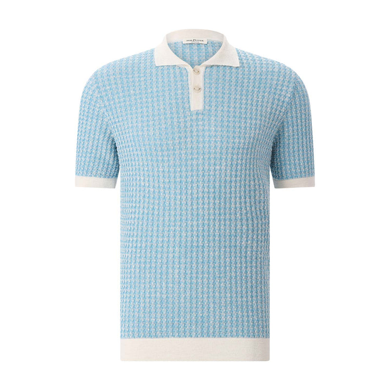 Poloshirt aus Baumwollstrick XXL / Blau