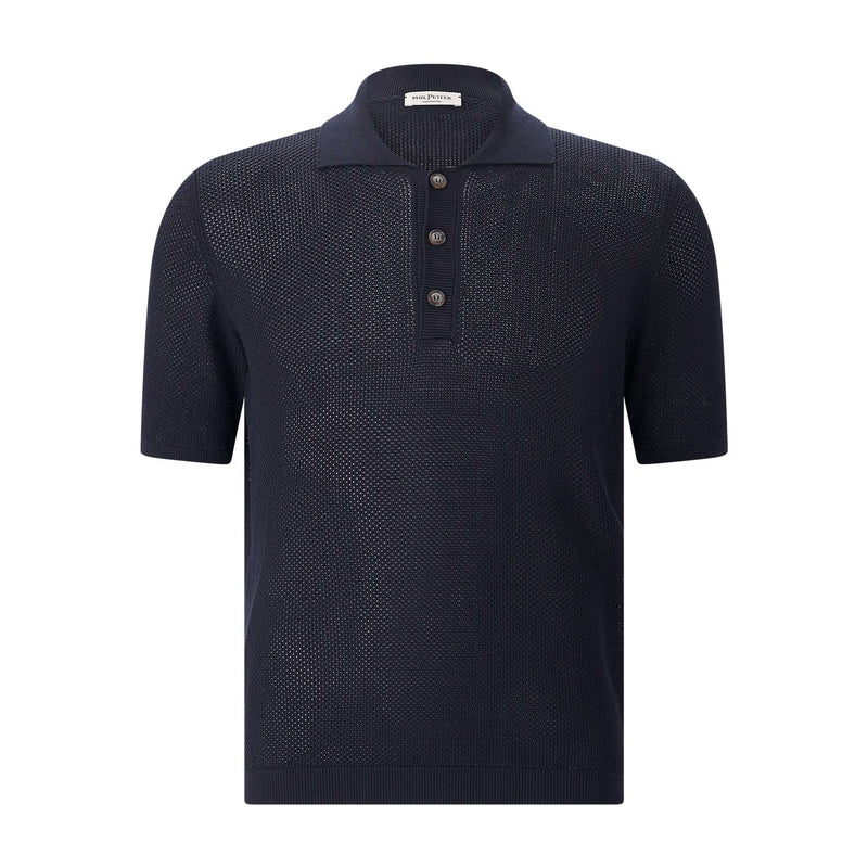 Phil Petter Gestricktes Poloshirt aus Baumwolle Herren