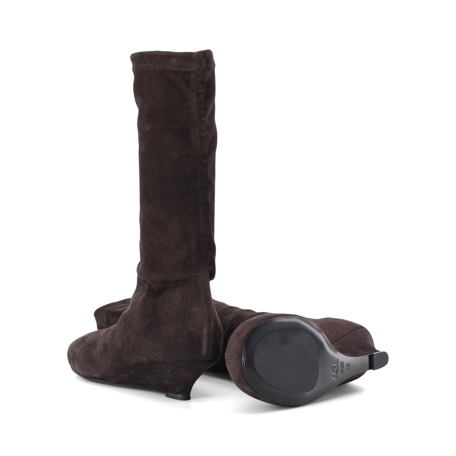 Stiefelette Demi Wetch aus Leder 40 / Dunkelbraun