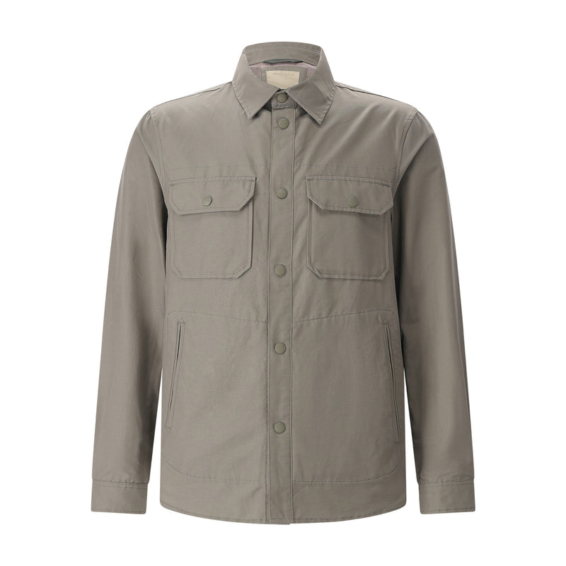 Hemdjacke aus Baumwolle XXL / Grün