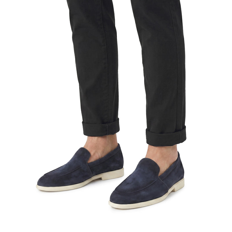 Loafers aus Veloursleder 44 / 44.5 / Dunkelblau