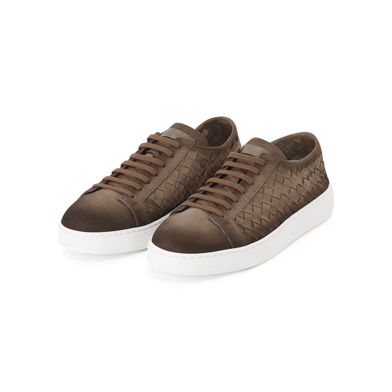 Santoni Sneakers aus geflochtenem Leder Herren