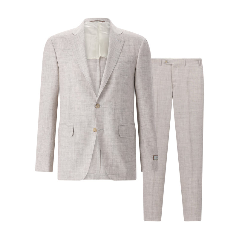 Zweiteiliger Anzug Kei aus Wollmix 102 / Beige