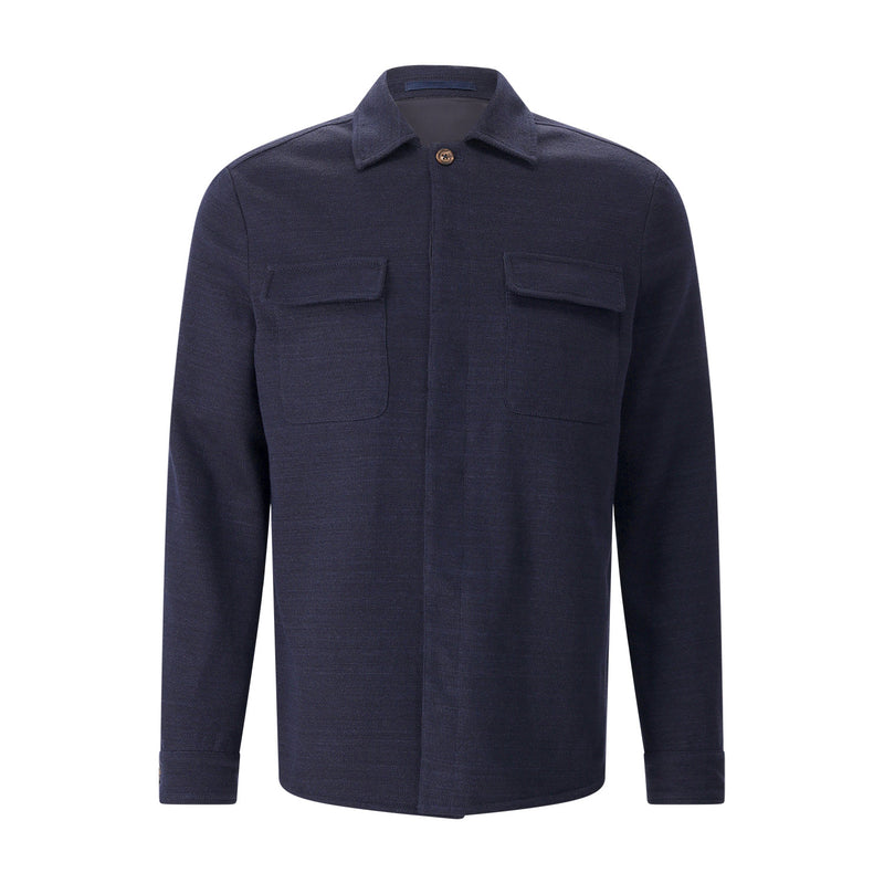 Overshirt aus Baumwolle & Leinen 54 / Navy