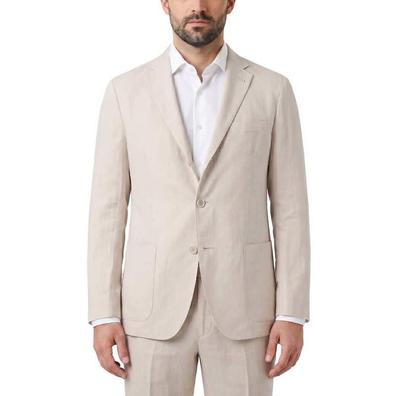 Anzugsakko aus Leinen-Mix 54 / Beige