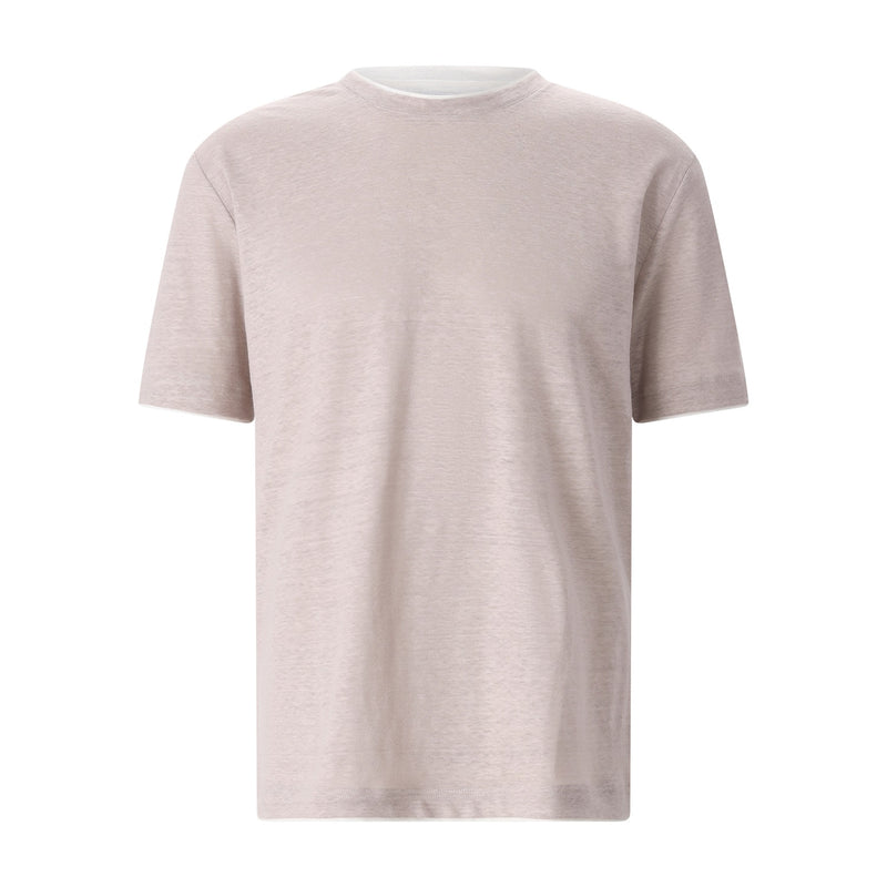 T-Shirt aus Leinen XXL / Rosa