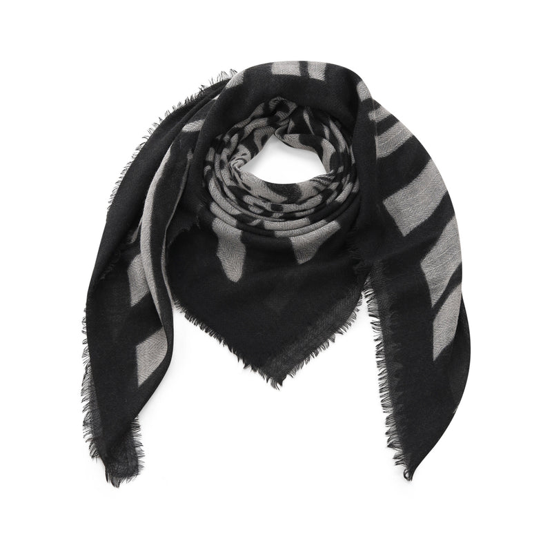 Tuch Spirit Cat aus Wolle & Kaschmir One Size / Schwarz