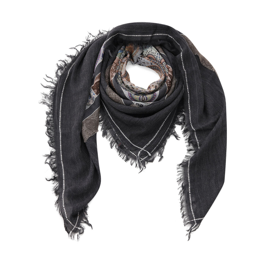 Mala Alisha Tuch Ornamental Flow mit Seide Damen