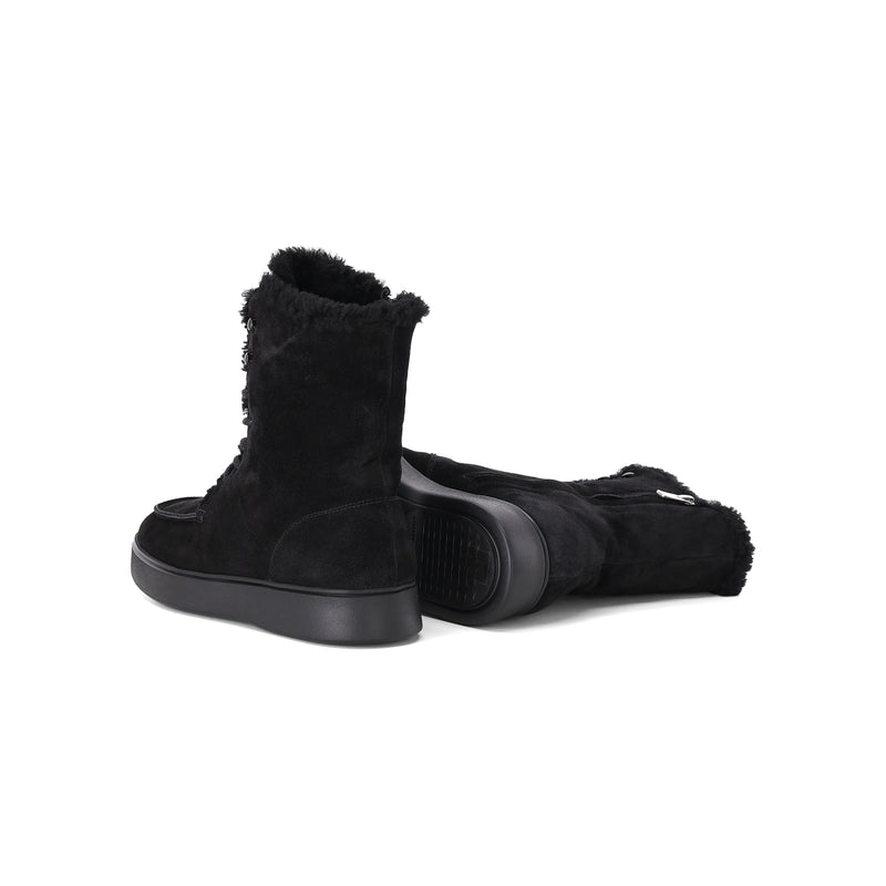Boots Frame 113 aus Veloursleder 40 / Schwarz