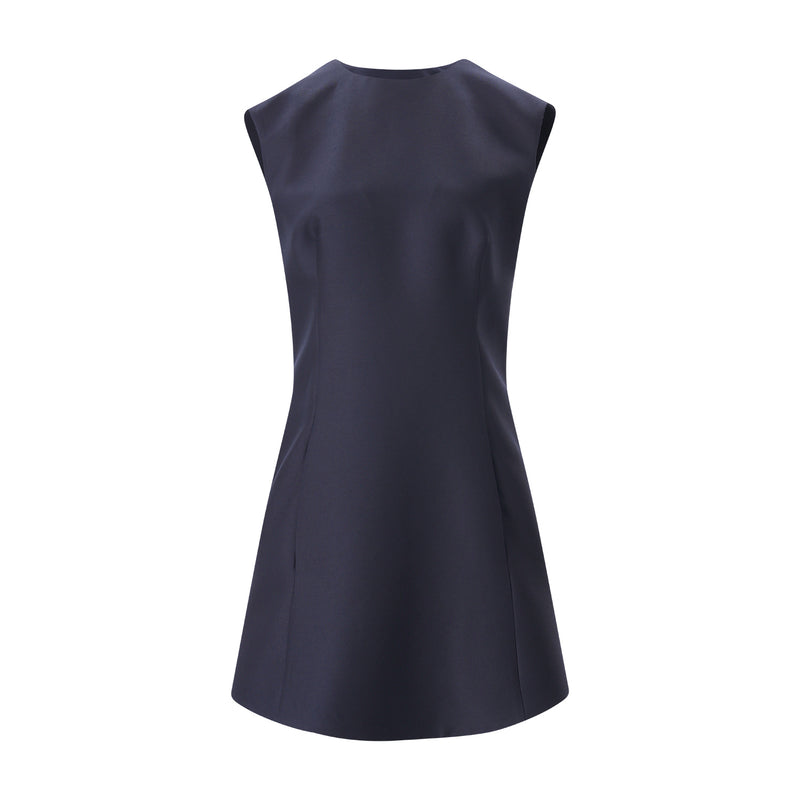 Minikleid aus Woll-Seide-Mix 40 / Navy