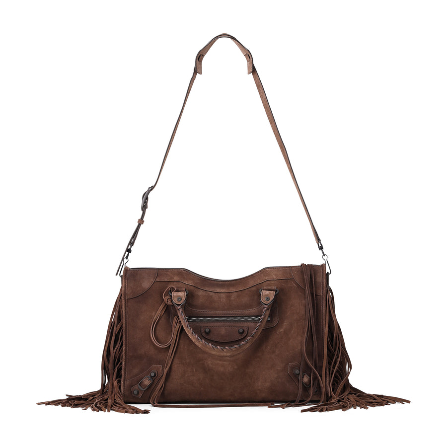 Le City Shopper aus Leder One Size / Dunkelbraun