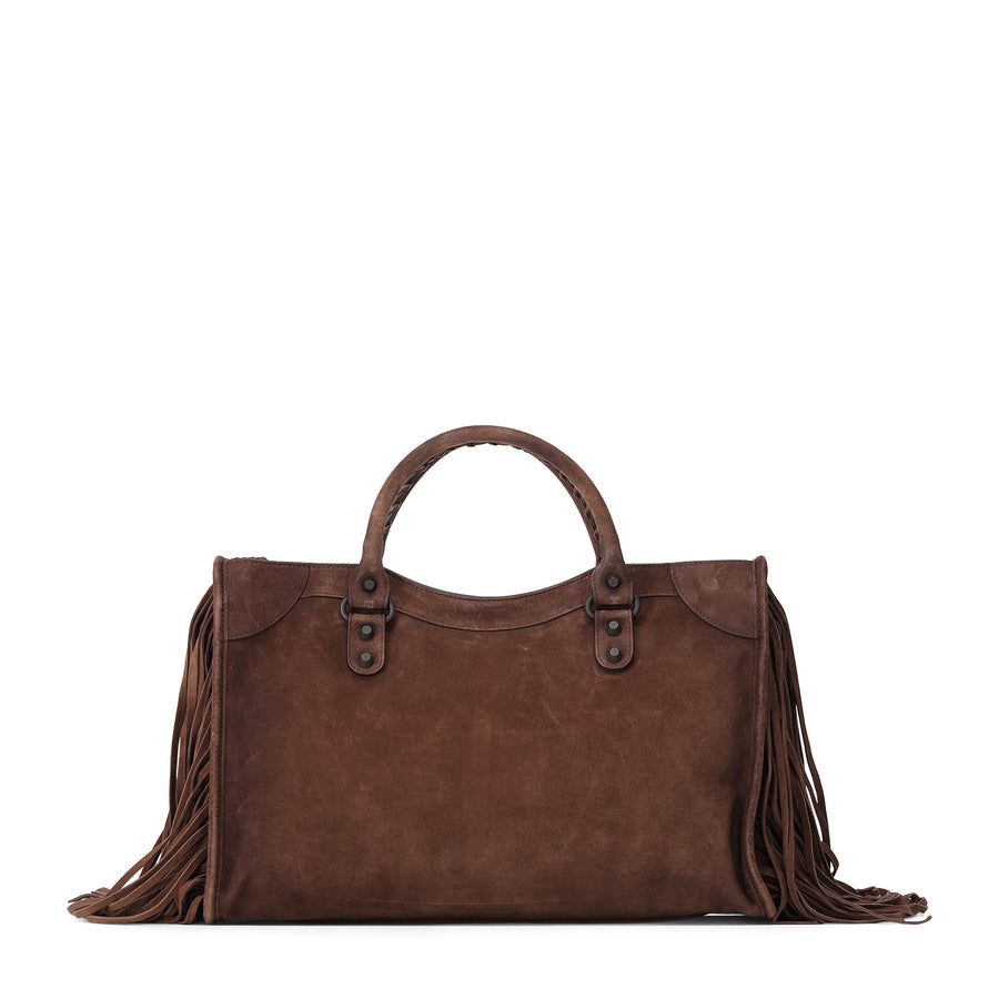 Le City Shopper aus Leder One Size / Dunkelbraun