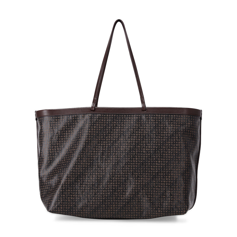 Shopper Large Tote aus Kalbsleder One Size / Dunkelbraun
