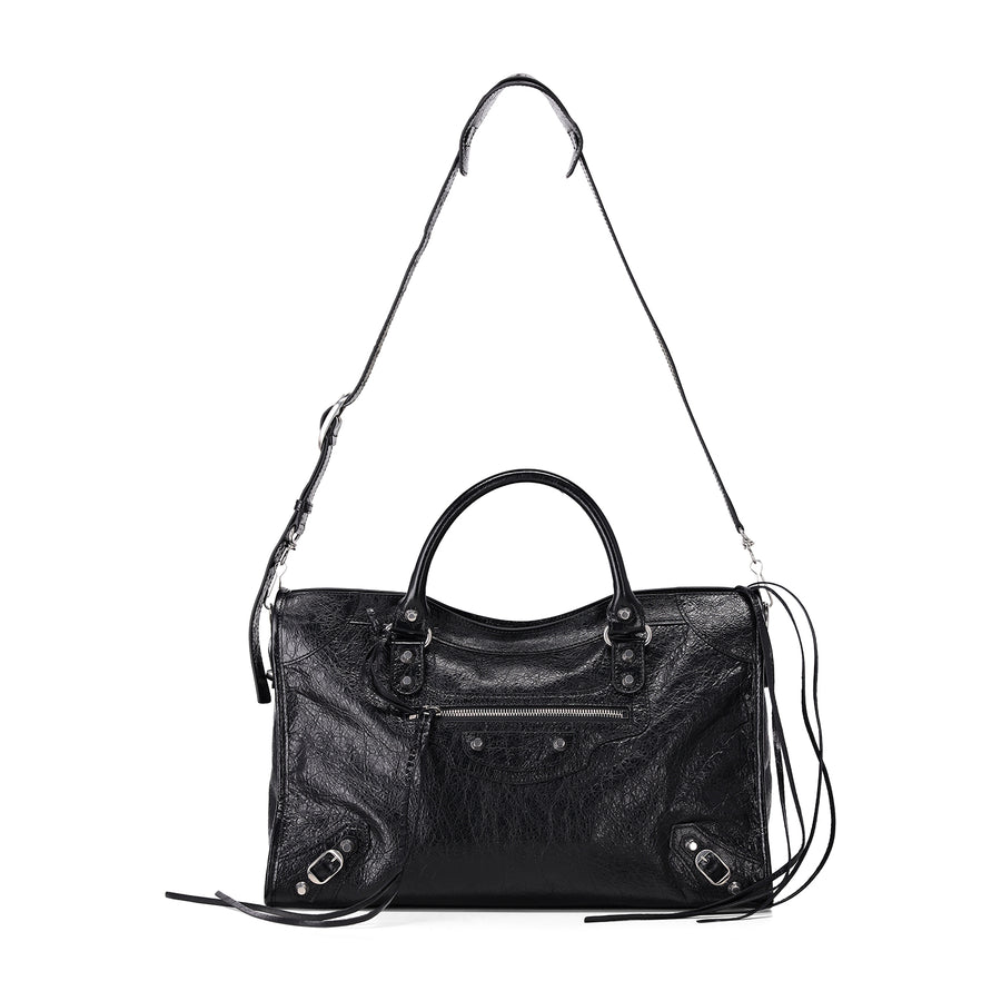 Shopper Le City Media aus Leder One Size / Schwarz