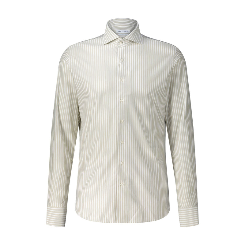 Gestreiftes Hemd 44 / Beige