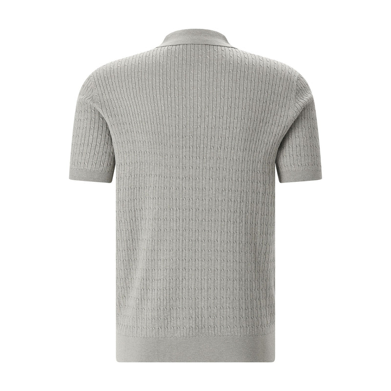Profuomo Gestricktes Poloshirt aus Tencel & Seide Herren