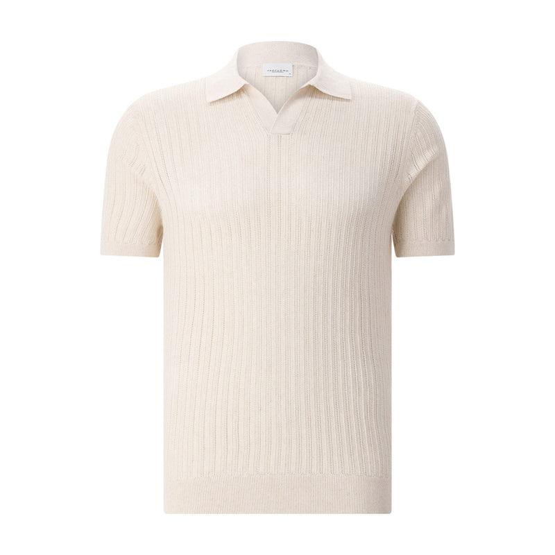 Profuomo Poloshirt aus Baumwolle & Leinen Herren