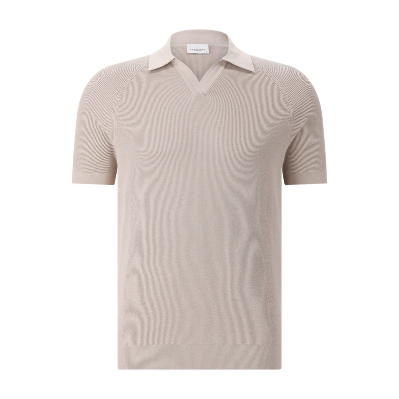 Profuomo Gestricktes Poloshirt aus Baumwolle Herren