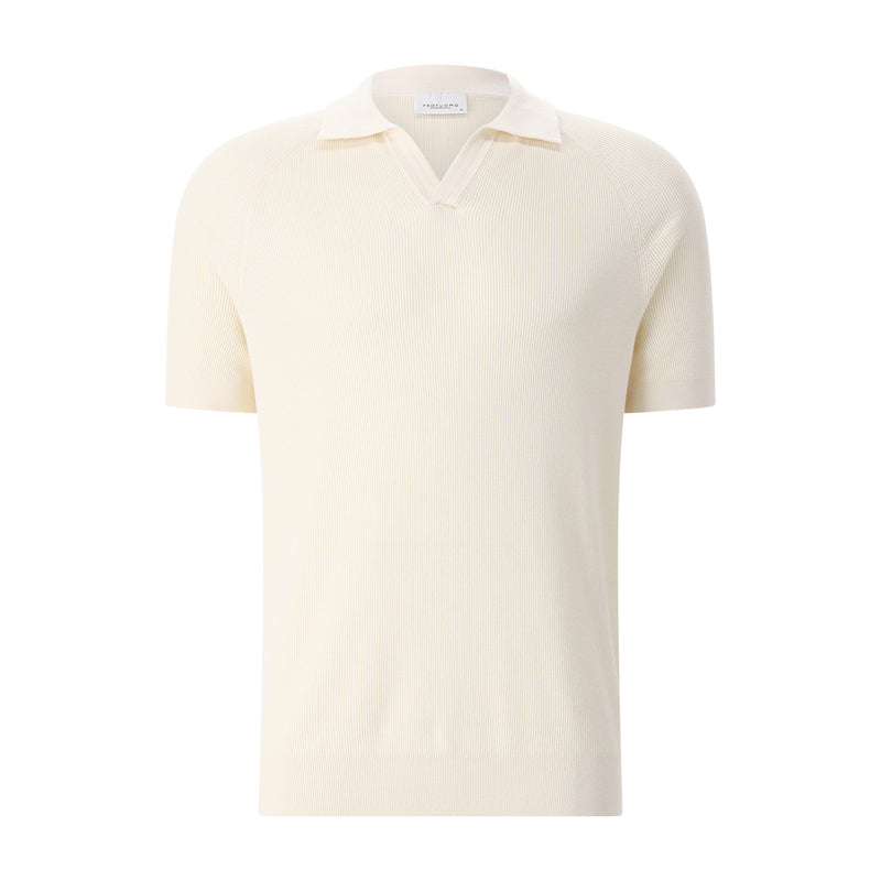 Profuomo Gestricktes Poloshirt aus Baumwolle Herren