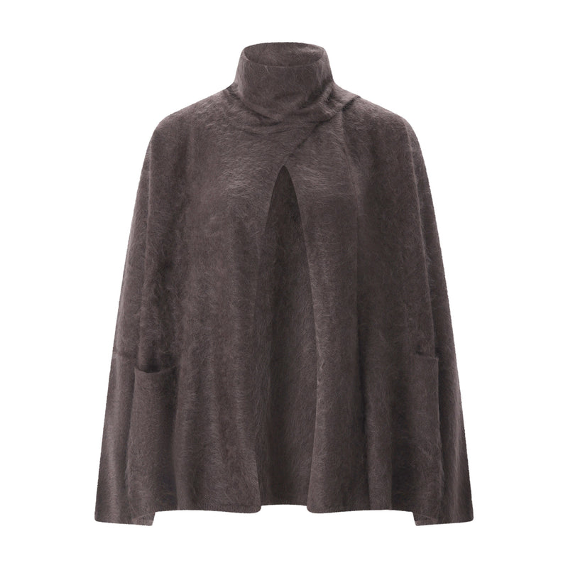 25015 FURRY SCARF JACKET M/L / 2800 cedar
