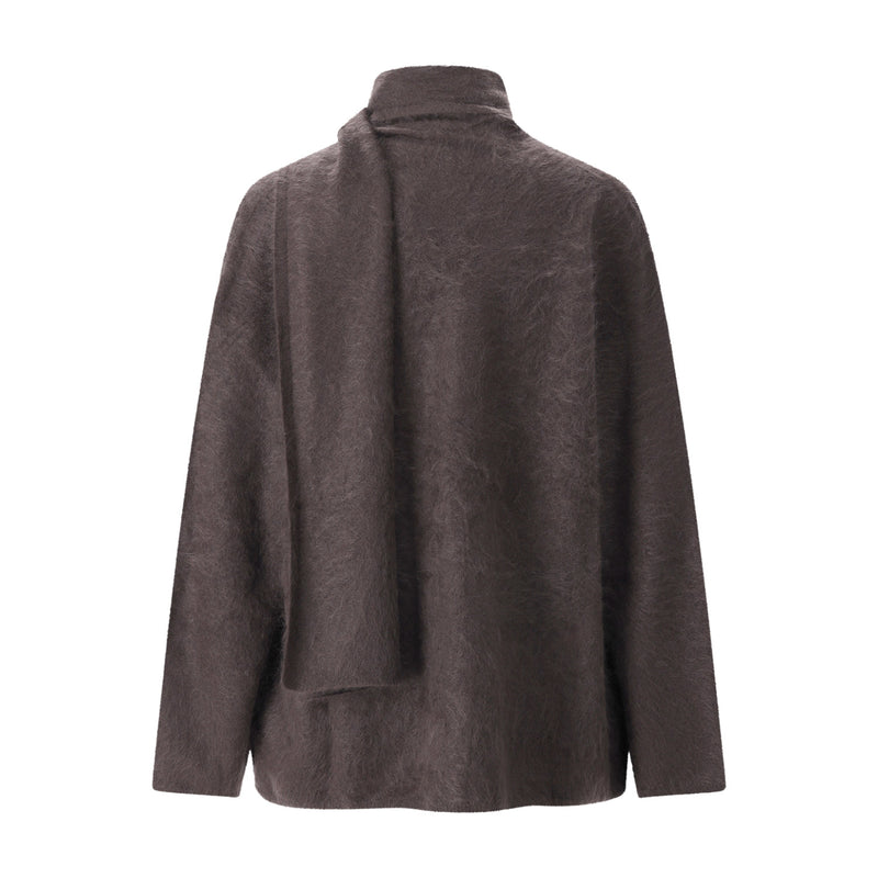 25015 FURRY SCARF JACKET M/L / 2800 cedar