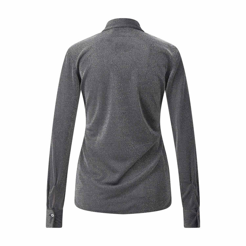 Glitzernde Hemdbluse 44 / Dunkelgrau