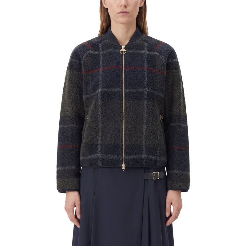 Fleecejacke mit Karomuster