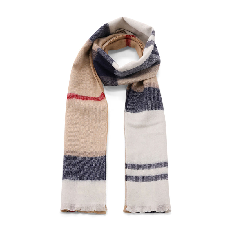 Schal Rosefield Tartan aus Lammwolle One Size / Beige