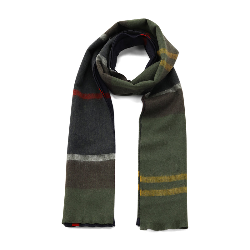 Schal Rosefield Tartan aus Lammwolle One Size / Dunkelgrün