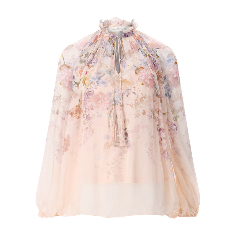 Zweiteilige Bluse 42 / Rosa