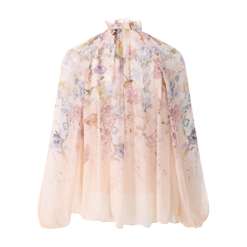 Zweiteilige Bluse 42 / Rosa