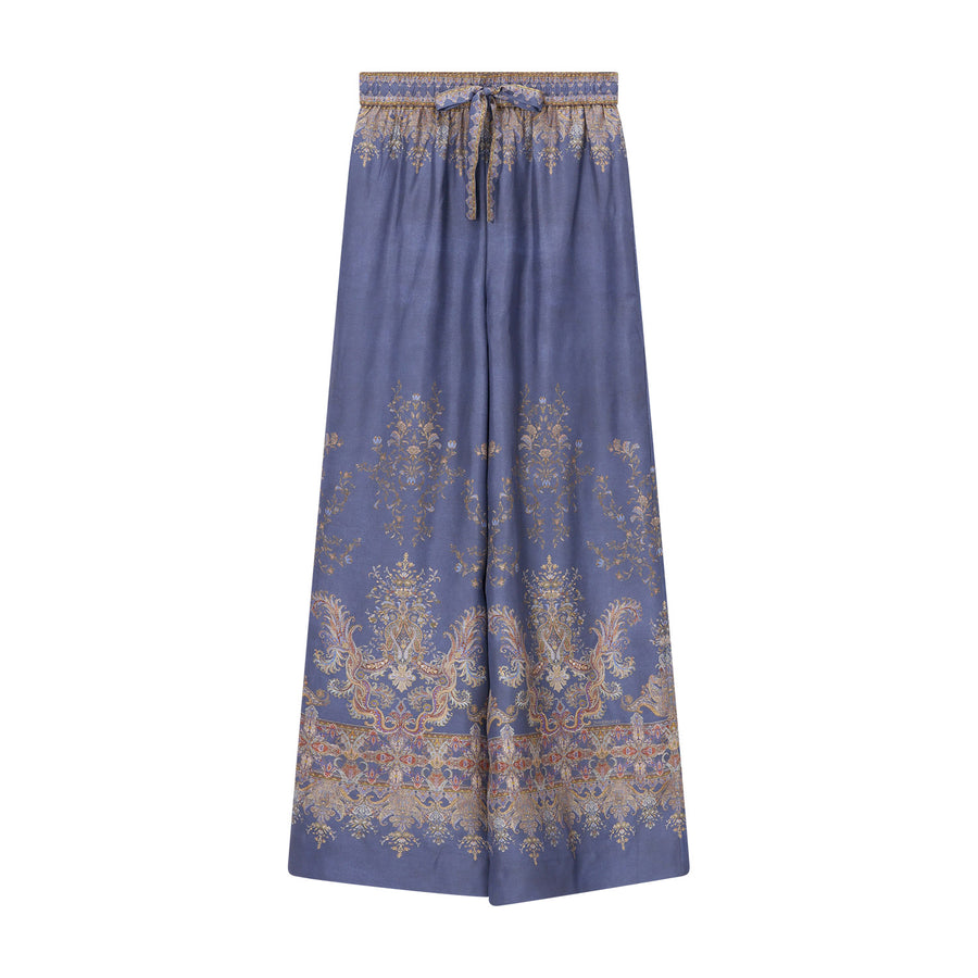 Hose aus Seide 42 / Blau
