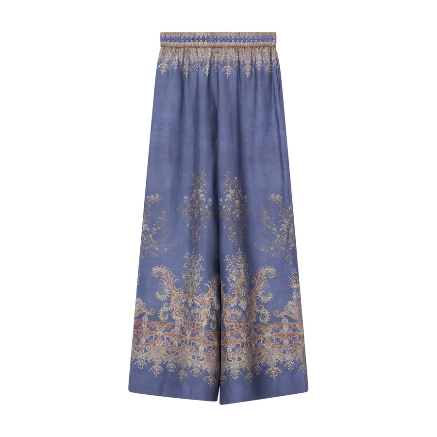 Hose aus Seide 42 / Blau