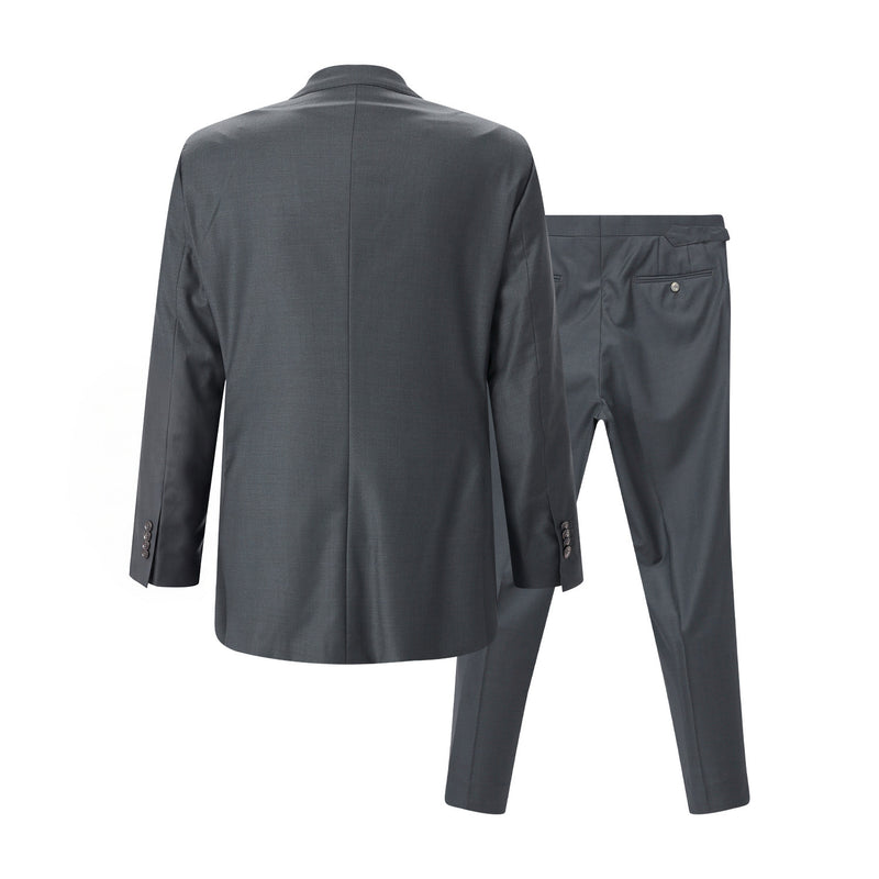 Two-piece silk-blend suit, one size / dark green
