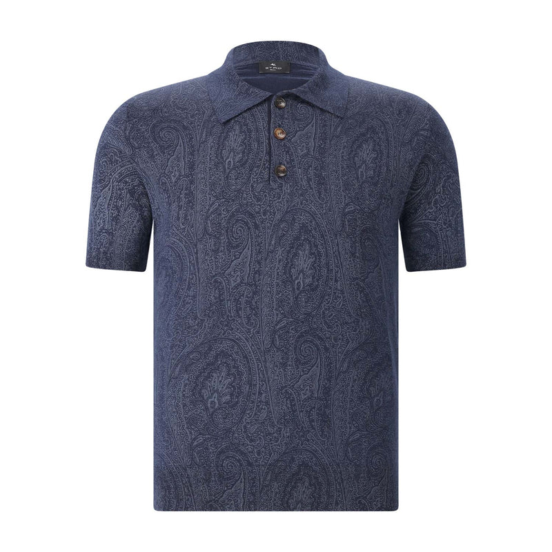 Poloshirt aus Wolle & Seide XXXL / Dunkelblau