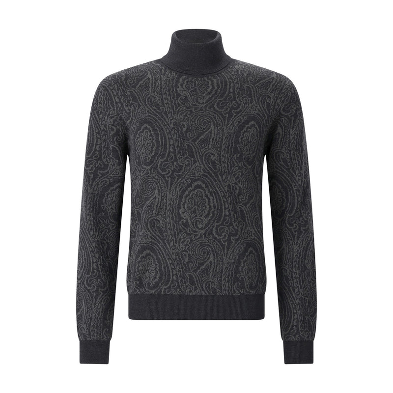 Rollkragenpullover aus Woll-Mix 3XL / Dunkelgrün