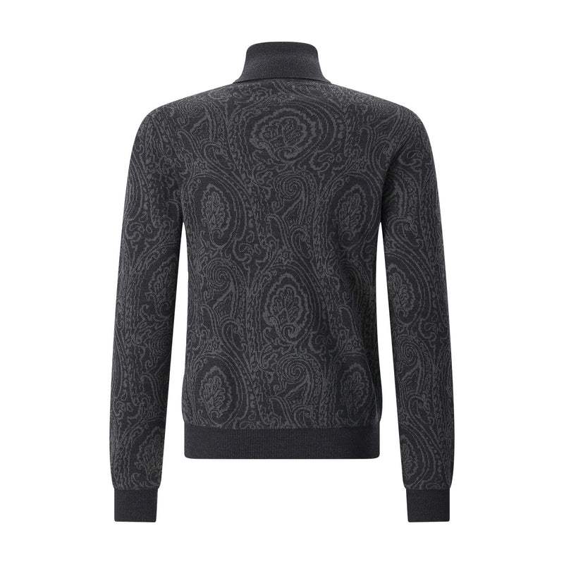Rollkragenpullover aus Woll-Mix 3XL / Dunkelgrün