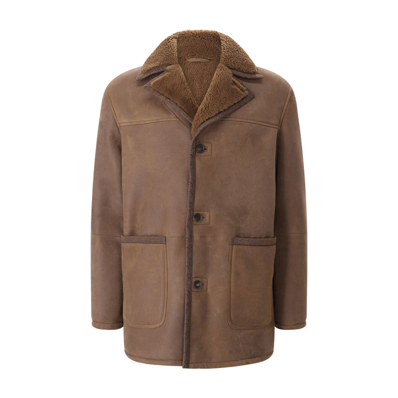 Lederjacke mit Tedifell XXL / Braun