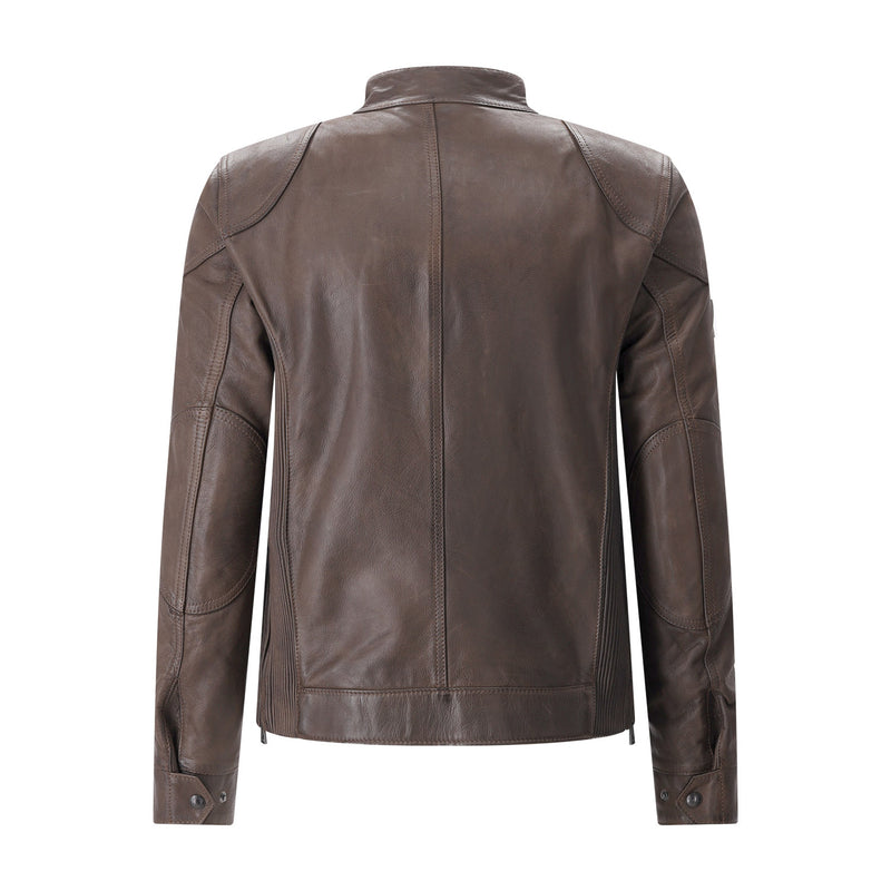 Jacke Gangster aus Leder 56 / Braun
