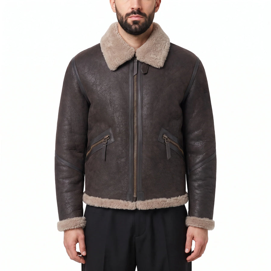Jacke Winterbrook mit Leder